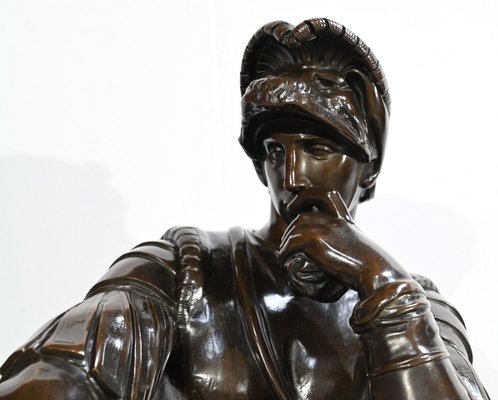 After Michelangelo, Lorenzo de Medici, 19th Century, Bronze-RVK-1724946