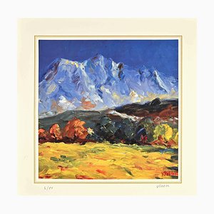 After Nicholas Verrall, Landscape with Mountain, Lithograph, Late 20th Century-ZCI-2025279