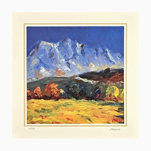 After Nicholas Verrall, Landscape with Mountain, Lithograph, Late 20th Century-ZCI-2029135