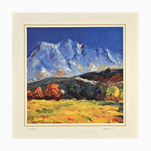 After Nicholas Verrall, Landscape with Mountains, Lithograph, Late 20th Century-ZCI-2025236