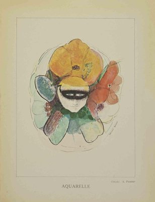 After Odilon Redon, Anémone Humaine Fleurs, Lithograph, 1923-ZCI-1781504