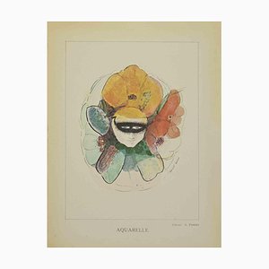 After Odilon Redon, Anémone Humaine Fleurs, Lithograph, 1923-ZCI-1781504