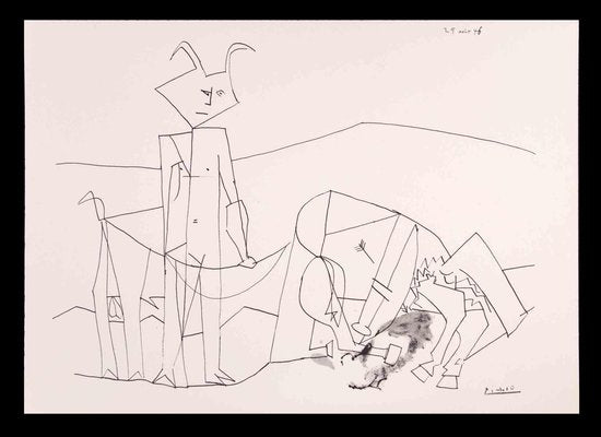 After Pablo Picasso, Centaures Fight, Photolithograph, 1960s-ZCI-1324403