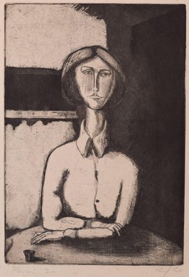 After Pablo Picasso, Portrait of a Lady, 1920s, Etching-AOI-1312785