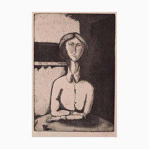 After Pablo Picasso, Portrait of a Lady, 1920s, Etching-AOI-1312785