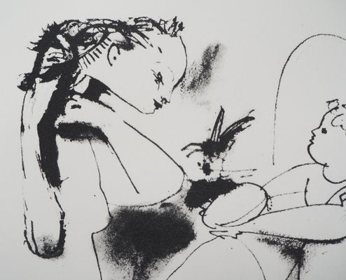 After Pablo Picasso, Woman and Cupid, Lithography-KHH-1387645