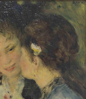 After Pierre Auguste Renoir, Confidences, Mid-20th Century, Oil on Canvas-ZCI-1359503