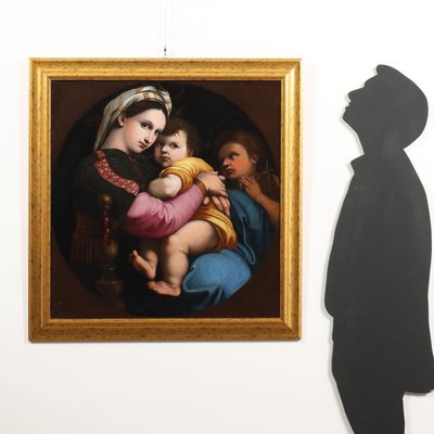 After Raphael, Madonna della Seggiola, Oil on Canvas-VMM-2023910