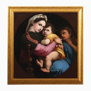 After Raphael, Madonna della Seggiola, Oil on Canvas-VMM-2023910