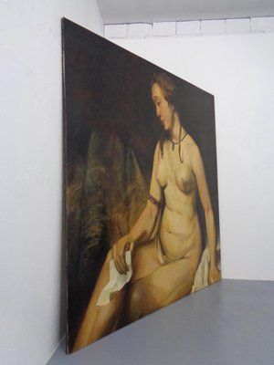 After Rembrandt, Fred Neumann, Bathsheba, Hamburg, 1990s, Oil on Canvas-RDW-1177307