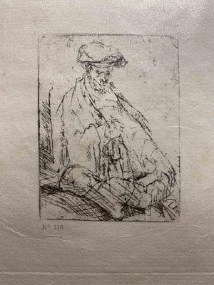 After Rembrandt, The Praying, Etching, 19th Century-ZCI-2029139