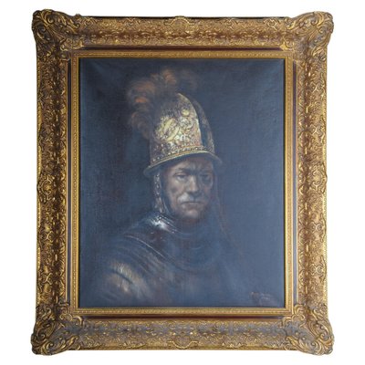 After Rembrandt van Rijn, The Man in the Gold Helmet, Oil Painting, Framed-FLW-1402032