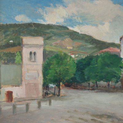 After Riccardo Viriglio, Landscape, Oil on Board-VMM-1746558