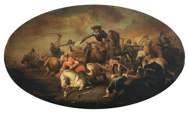 After Salvator Rosa, Cavalry Battle, 2005, Oil on Canvas-YUW-1309758