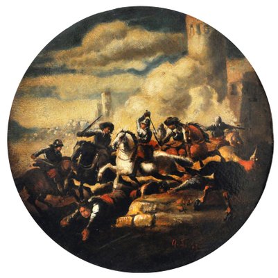 After Salvator Rosa, Cavalry Battle, 2006, Oil on Canvas, Framed-YUW-1309762