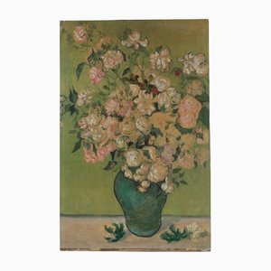 After Van Gogh, Pink Roses in a Vase, Lithograph-WMV-1127681