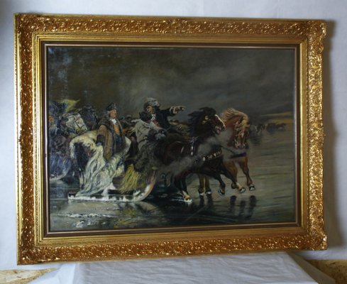 After Walkenhorst, The Crossing of the Curonian Lagoon, 1960s, Oil on Canvas-ZYI-1239155