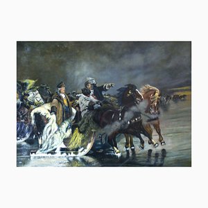 After Walkenhorst, The Crossing of the Curonian Lagoon, 1960s, Oil on Canvas-ZYI-1239155