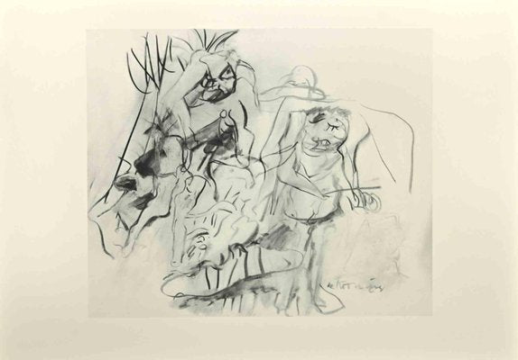 After Willem De Kooning, Figures in Landscape, Offset and Lithograph, 1985-ZCI-1760419