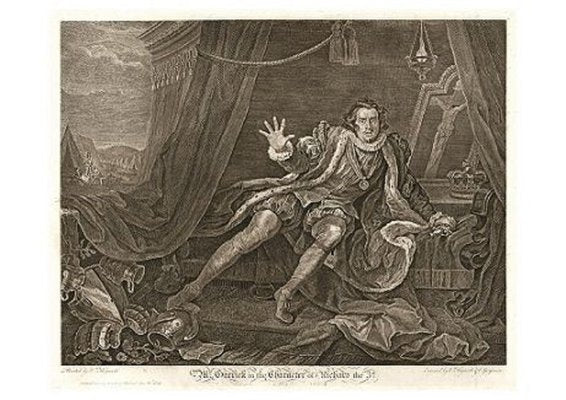 After William Hogarth, Mr, Garrick in the Character of Richard III, Etching-KHH-1204127