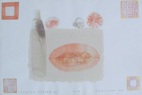 Agata Wąsowska, Still Life 10 (Bottle, Peach and Lemons), 2001-XHG-926980