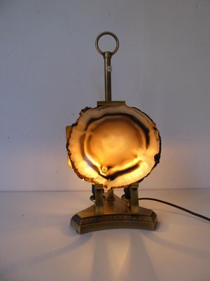 Agate Table Lamp by Willy Daro, 1980s-AWL-627345