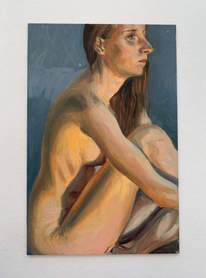 Agnieszka Staak-Janczarska, a Nude, 2020, Oil on Cardboard-XHG-1241784