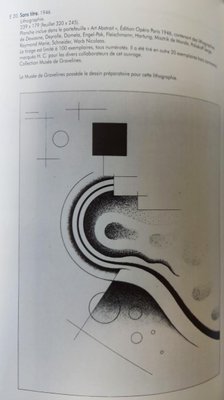 Aimé Félix Del Marle Abstract Composition (1946) Original Lithograph in Black and White Signed in Pencil-KHH-1437274