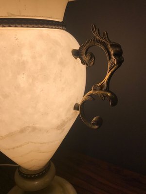 Alabaster and Brass Table Lamp-XQY-858468