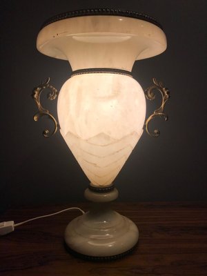 Alabaster and Brass Table Lamp-XQY-858468