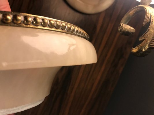 Alabaster and Brass Table Lamp-XQY-858468