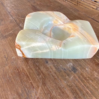 Alabaster Ashtray in Green Color, Italy, 1950s-UR-980605