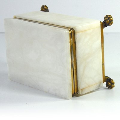 Alabaster Box with Lions Paw Feet, Italy, 1960s-GIW-1701955