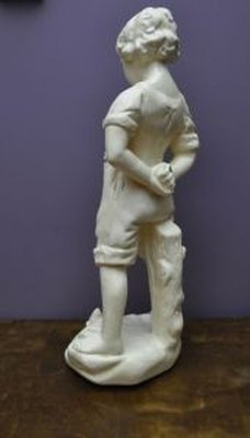 Alabaster Boy and Frog Statuette-KDW-968182