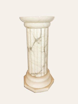 Alabaster Column Floor Lamp, 1950s-ODB-732083