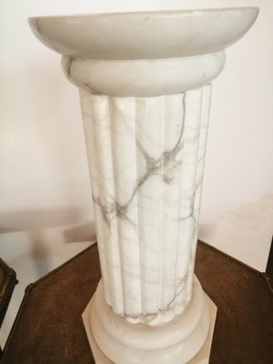 Alabaster Column Floor Lamp, 1950s-ODB-732083