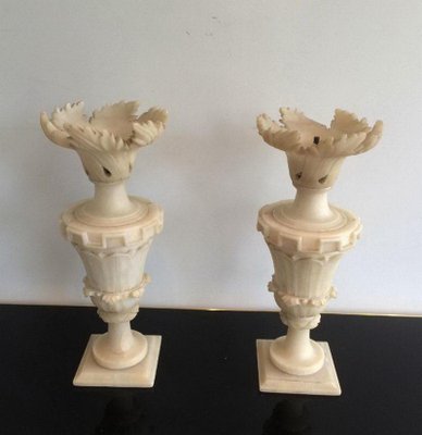 Alabaster Decorations, 1900s, Set of 2-BA-658328