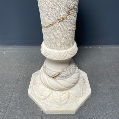 Alabaster Religious Column Carved-NPL-1361372