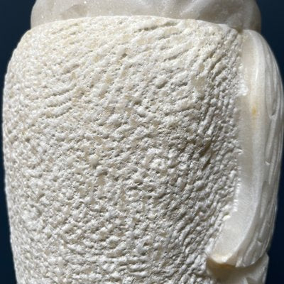 Alabaster Religious Column Carved-NPL-1361372