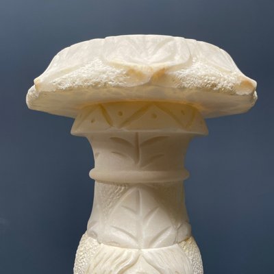 Alabaster Religious Column Carved-NPL-1361372