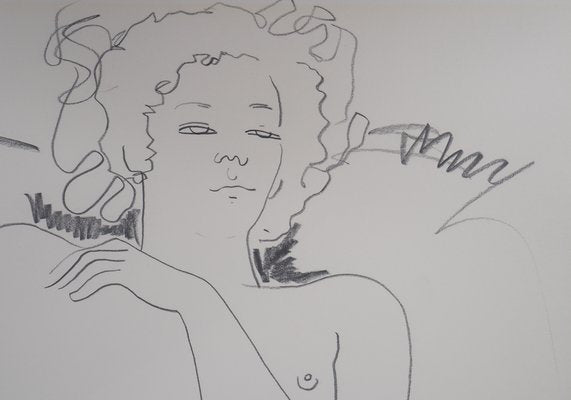 Alain Bonnefoit, Nude Woman, Original Drawing-KHH-1198839