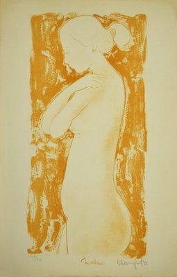 Alain Bonnefoit, Standing Nude, Lithograph, Late 20th Century-ZCI-1781530