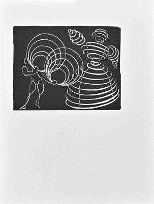 Albert Flocon, Cerceaux, Linocut, 1980s-ZCI-1316535