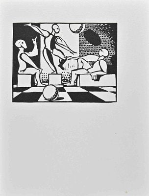 Albert Flocon, Danse, Dessin, Destin, Linocut, 1980s-ZCI-1316537