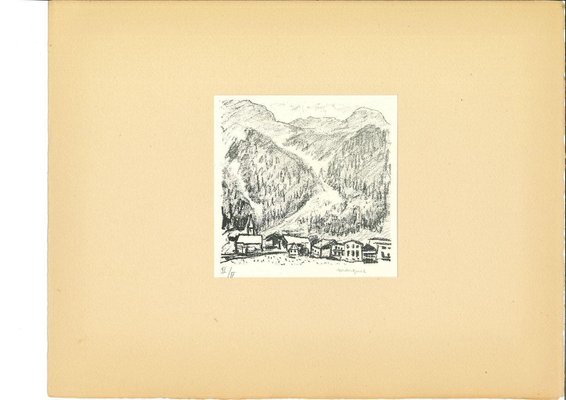 Albert Marquet, Mountains of Canton Grigioni, Lithograph, Early 20th Century-ZCI-890976