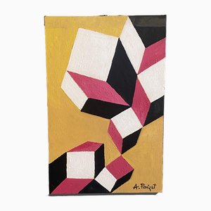 Albert Poizat, Geometric Composition, Painting-TEP-1720317