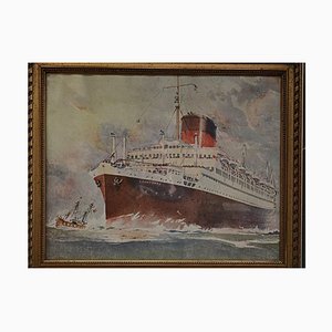 Albert Sebille, Lafayette Compagnie Générale Transatlantique, Print, Framed-QKG-1820497