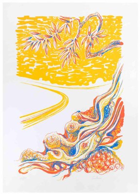 Alberto Cavallari, The Flowery Road, Lithograph, 1970s-ZCI-1781738