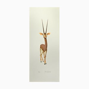 Alberto Mastroianni, Gazelle, Lithograph, 1970s-ZCI-1788808