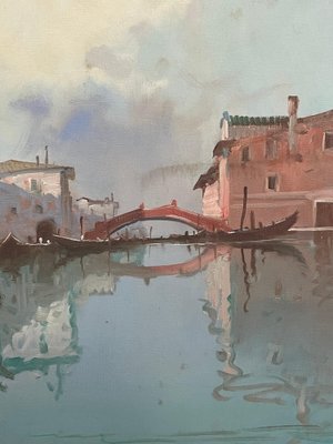 Aldo Marangoni, Venice, 1970s, Oil on Canvas, Framed-PKM-1717549